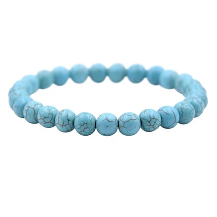 Montebello Armband Lacy Blue - Kralen Blue Turquoise - 8mm - Genezend - Rek