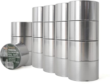 Set van 20 Hoge Temperatuur Aluminium Tape 75mm x 46m Waterdicht en Vlamvertragend