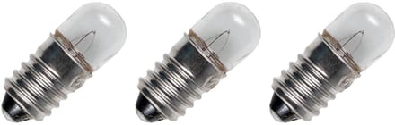 Signaallamp E10 6V 2.1W - 350 mAh - 3 stuks - T9 Gloeilamp Ø9mm - 23mm - 2500K - Dimbaar