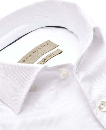 John Miller - Overhemd Wit John Miller Slim Fit Lange Mouw Overhemd Wit 5140075-910
