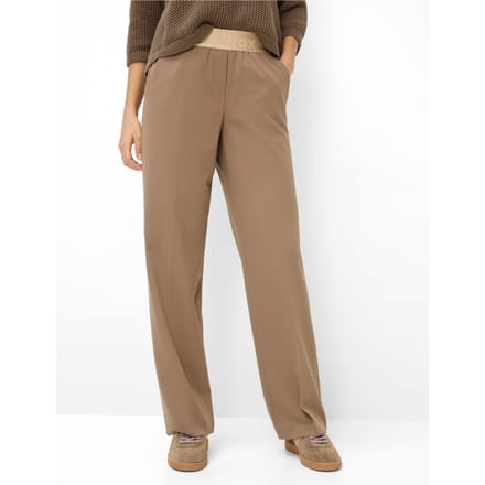 Brax Dames Palazzobroek  Style MAINE LIGHT MOCHA, bruin, maat 40
