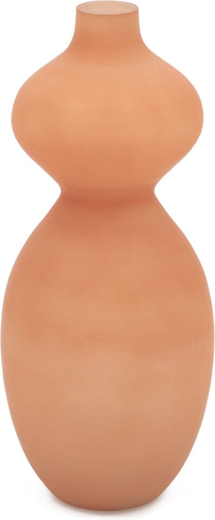 HomeBound by KY | Glazen vaas zalm | 32x13cm | bloemenvaas zalm