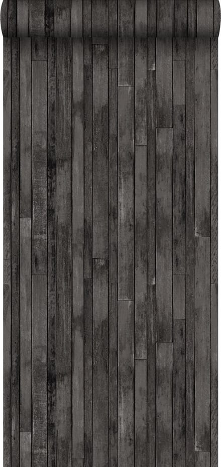 ESTAhome behang sloophout zwart - 53 cm x 10.05 m - 138815