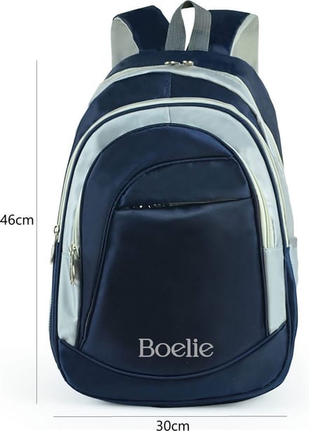 Donkerblauwe multifunctionele rugzak met vele compartimenten. (46x29x15cm)