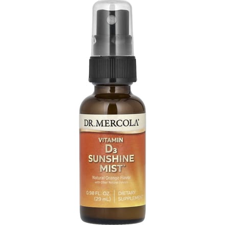 Dr. Mercola, Vitamine D3 Sunshine Mist, Natuurlijke Sinaasappel, 29 ml (0.98 fl oz)