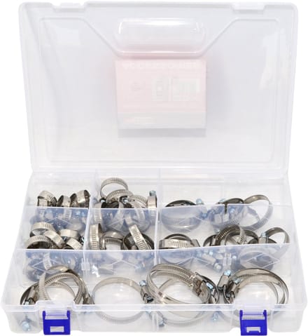 Awtools Serie - RVS Slangklem Set - 60 Stuks - W2 Klasse - Meerdere Maten