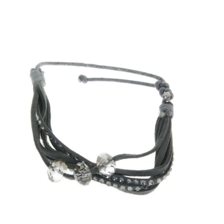 Behave Armband grijs antraciet verstelbaar