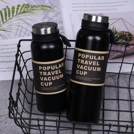 Cartoon Student Sling Beker voor Kinderen Koreaanse Versie van Leuke Waterbeker 500ml black
