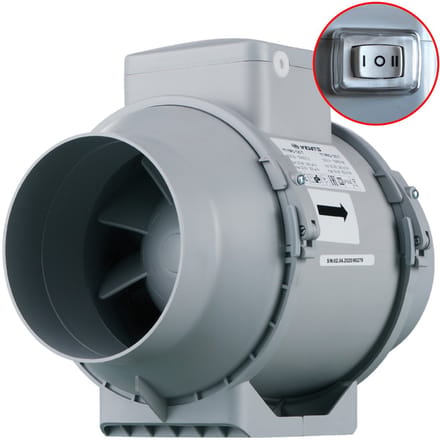 Vents TT PRO buisventilator 100 mm - Met 2-standen schakelaar - 245 m³/h