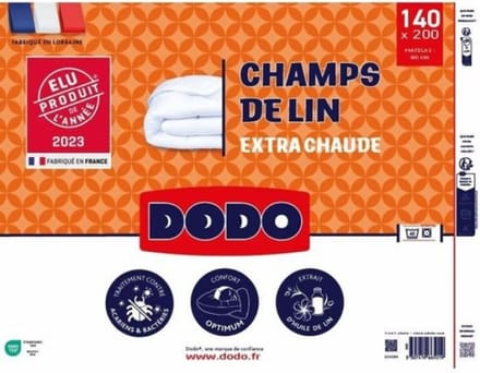 Dekbed DODO Champs de Lin 140 x 200 cm Wit 450 g/m²