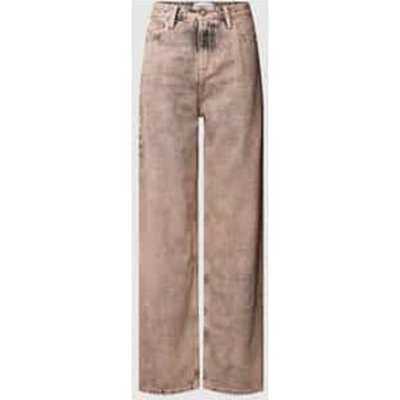 High waist jeans in used-look, model 'HIGH RISE'