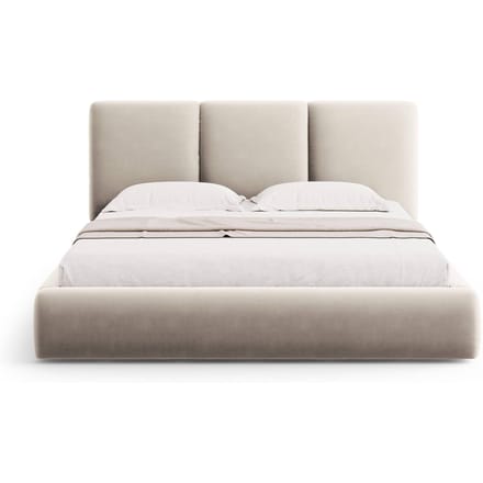 Bedframe Nicolas velvet met opbergruimte en hoofdbord 140 x 200 cm | Cosmopolitan Design