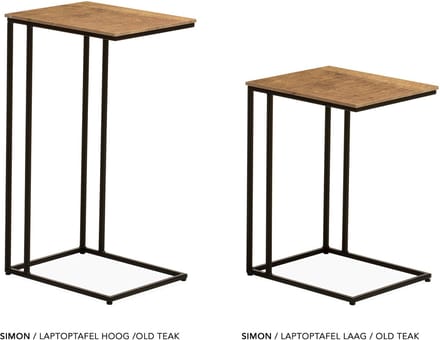Maxfurn - Laptoptafel | hoogte 68cm | Zeer krasvast | Kleur: Old teak