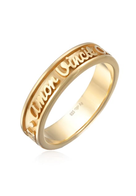 Elli - Ring - Dames Band Woorden Amor Vincit Omnia Elegant in 925 sterling zilver - Dames