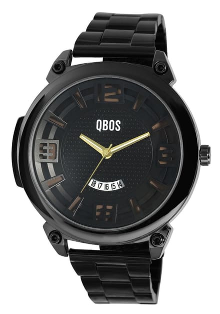QBOS Herenhorloge roestvrij staal Datumaanduiding