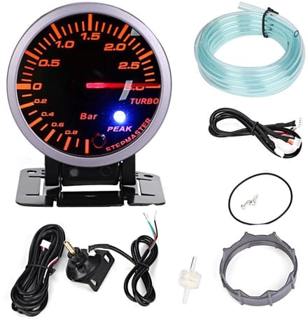 Turbo Boost Gauge - DC12V - 2.5inch - 60mm - 3.0 Bar - LED - Auto Modificatie - Boost Meter - Wijzer