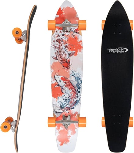 Longboard Skateboard - Bamboe Hout - Cruisen Carven - 8-laags Constructie - 109 cm Lengte - Karper