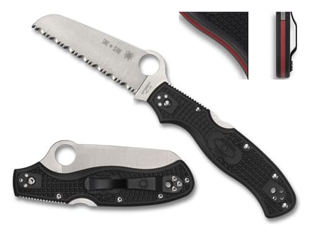 Spyderco Zakmes Rescue 3 Thin Red Line Black VG-10 SE