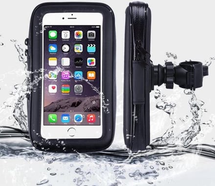 Telefoonhouder fiets - Universeel - Opbergruimte - Waterdicht-L (minder dan 5,5 inch)