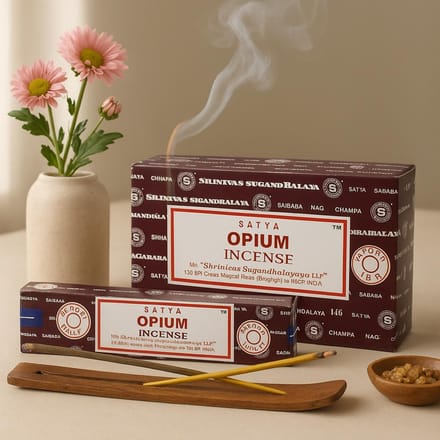 Satya - opium - wierook - wierookstokjes - grote doos van 12 x 15 gram