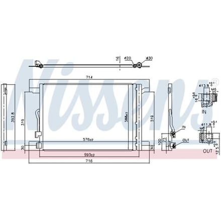 Condensator, airconditioning NISSENS 940870