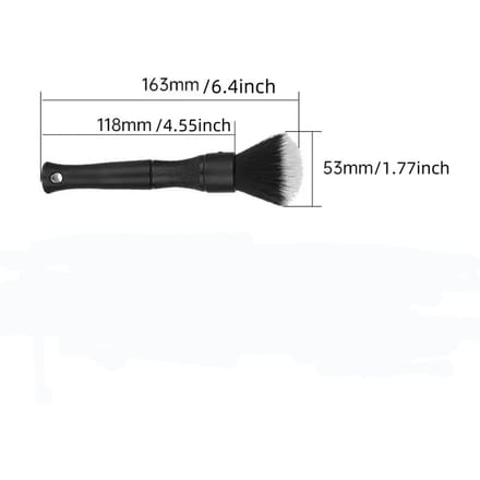 Set van 2 ultrazachte autoborstels voor het reinigen van auto-interieurs en -stoelen. 16cm black