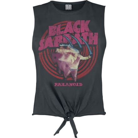 Black Sabbath Top - Amplified Collection - Paranoid - S tot XL - voor Vrouwen - charcoal