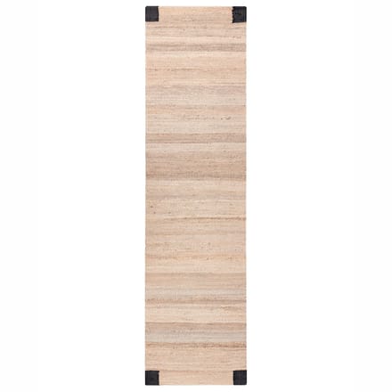 AMRAVATI - Vloerkleed - Beige/Zwart - 80 x 300 cm - Jute