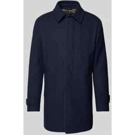 Regular fit lange jas in wollen look met blinde knoopsluiting