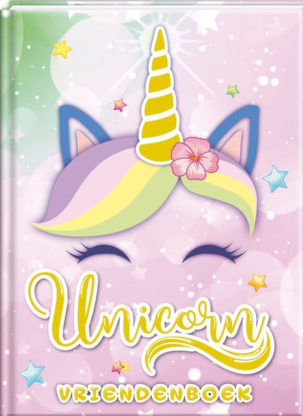 Unicorn vriendenboek - 80 Pagina's - Harde Kaft Met Gouden Glitter