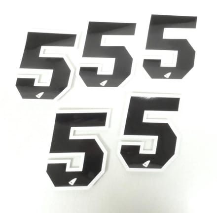 Autocollant stickers UFO pour Auto Numero 5 noir 130x95mm Neuf