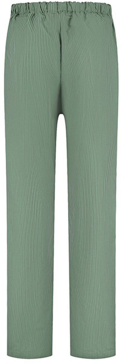 Yumeko pyjamabroek unisex katoen TENCEL™ groen/wit stripe m