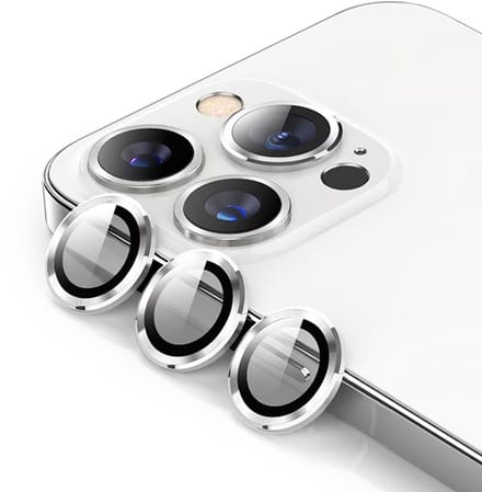 Mobile5 - Apple iPhone 16 Pro en 16 Pro Max - Camera lens protector - Zilver