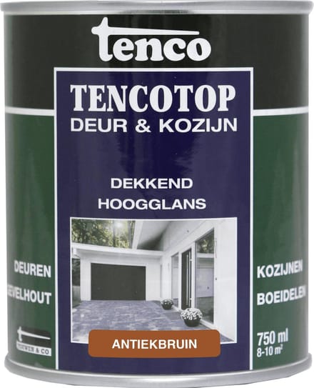 Tenco tencotop deur & kozijn dekkend hoogglans antiekbruin - 750 ml