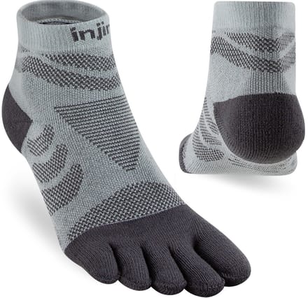 INJINJI | Womens Ultra Run Mini-Crew Slate (Maat - M-L) | Teensokken