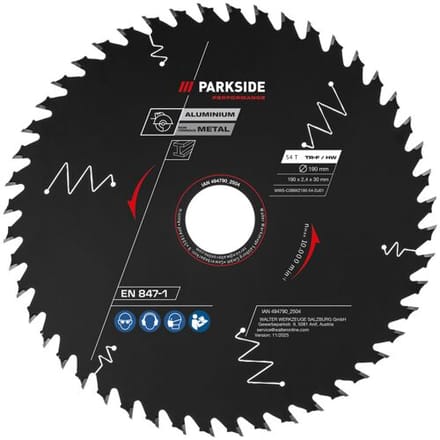 PARKSIDE PERFORMANCE Cirkelzaagblad 190 mm (multi 54 tanden)