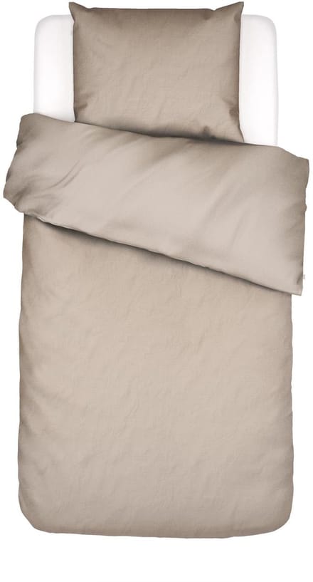Essenza Philippine Dekbedovertrek Katoenmix Oatmeal - Eenpersoons – 140x200/220 cm