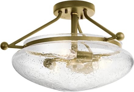 Kichler LED Plafondlamp Belle | 3X E14 Max 40W | Dimbaar | Brushed Natural Brass