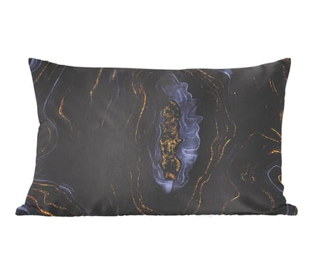 Sierkussens - Kussentjes Woonkamer - 50x30 cm - Geode - Agaat - Black & gold