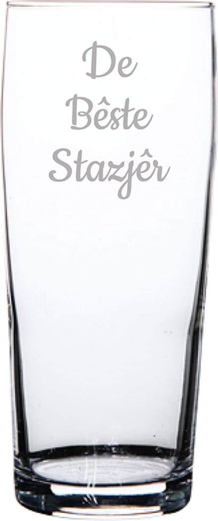 Gegraveerde bierfluitje 19cl De Bêste Stazjêr