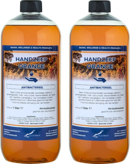 Handzeep Orange 1 liter - set van 2 stuks