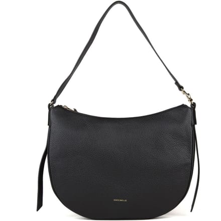COCCINELLE Leren Schoudertas C-Easy Shoulderbag Noir Zwart
