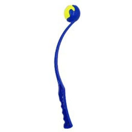 Handmatige Hondenbal Werper met Bal Ergonomisch Handvat Interactieve Hondentennisbal Werper voor Buiten blauw