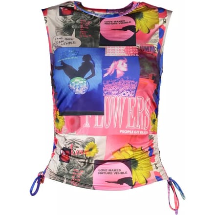 Collage Print Mouwloze Top
