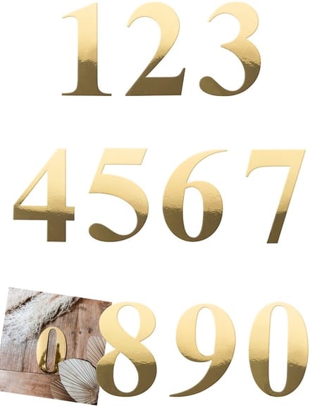 ARTYFETES - Gouden cijfersticker 15 cm metallic naar keuze
