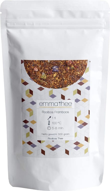 Rooibos Framboos 500 Gram - Losse Thee - Puur & Natuurlijk - Zoet & Fruitig