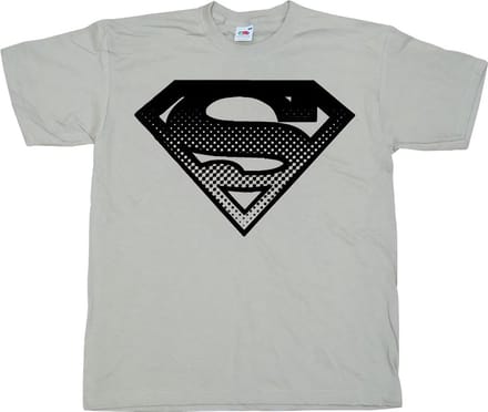 Superman Halftone Shield T-Shirt Khaki-XL