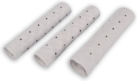Set van 3 Antischimmel Antislip Douchematten - Wit Rubber - Badkamer Accessoires| 76cm x 36cm