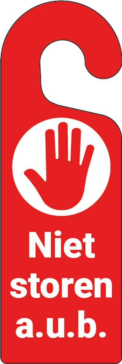 Niet storen deurhanger, kunststof, 300 x 100 mm
