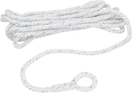 Gesplitste Polyester Mooring Line - Boot Dock Rope - Boten Aanleggen - Voorgesplitste Lus - 14mm x 10m - Wit